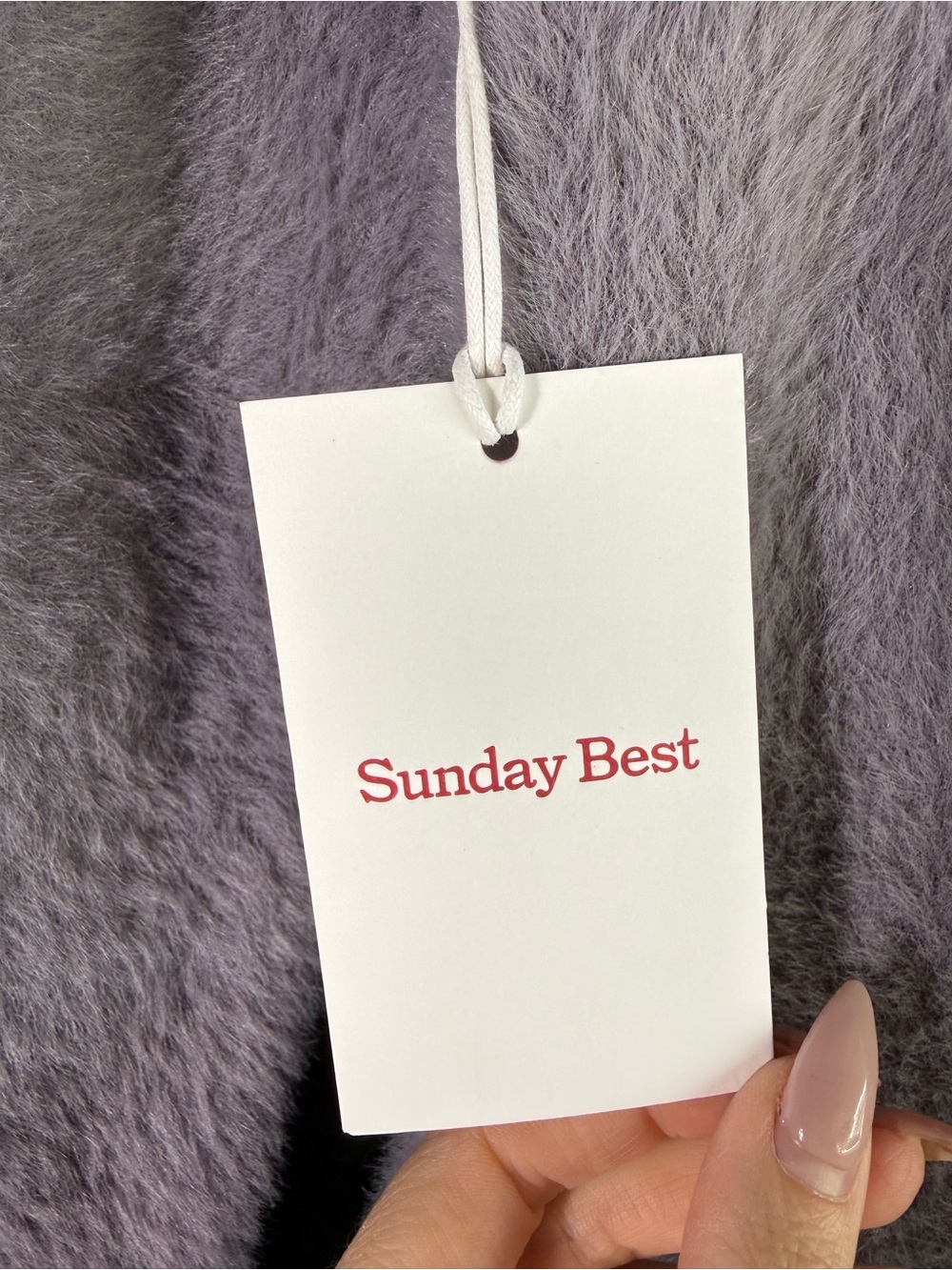Sunday Best Montgomery Fuzzy Knit Mini Dress Rock Grey Medium‎ NWT - Picture 6 of 9